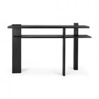 Console Abstract, 133x41x84, Teck vernis noir de Ethnicraft 