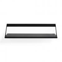 Étagère murale RIBBON d'Ethnicraft, 70 cm, Structure noire, Plateau chêne teinté noir