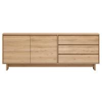 Buffet WAVE en chêne d'Ethnicraft , 2 portes / 3 tiroirs, Chêne
