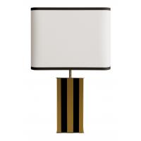 Lampe ÉLYSÉE de RED Edition, Bois laqué noir / moutarde et Laiton