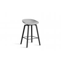 Tabouret AAS32 de Hay, Pieds en chêne noir, 2 tailles, 10 coloris 
