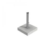  Socle de parasol en pierre SERENA de Unopiu, 40 x 40, avec manche en fer galvanisé