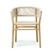 Chaise KILT en teck d’Ethimo, cordage sable