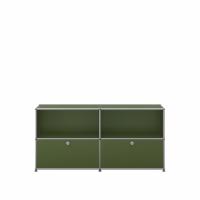 Meuble de rangement USM Haller C2, Vert olive