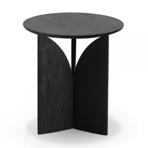 Table d'appoint FIN en teck d'Ethnicraft, Noir