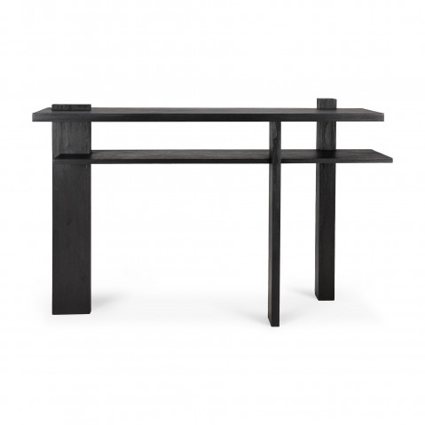Console Abstract, 133x41x84, Teck vernis noir de Ethnicraft 