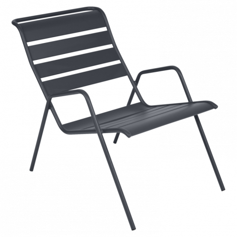 Fauteuil bas MONCEAU  de Fermob, Carbone 