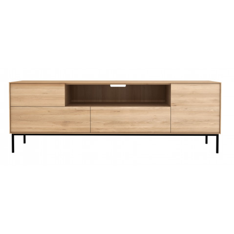  Meuble TV WHITEBIRD d'Ethnicraft, 1 porte / 1 porte battante / 2 tiroirs, Chêne