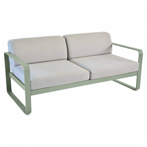 Canapé BELLEVIE de Fermob, Coussin Gris flanelle, Cactus