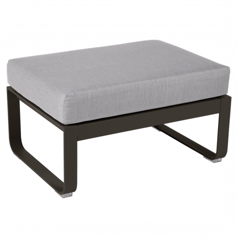 Pouf BELLEVIE de Fermob, Coussin Gris flanelle, Tonka