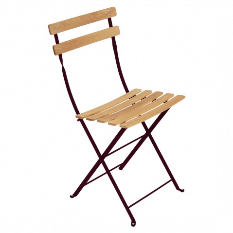 Chaise BISTRO NATUREL bois de Fermob, Cerise noire