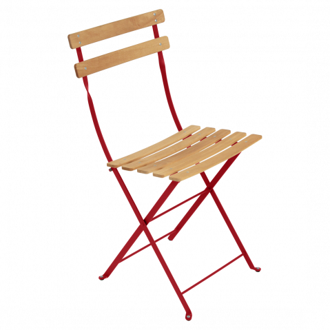 Chaise BISTRO NATUREL bois de Fermob, 22 coloris