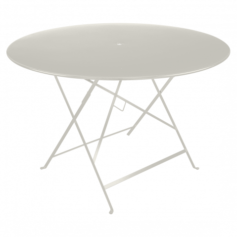 Table ronde pliante BISTRO de Fermob, D.117 x H.74 cm, Gris argile