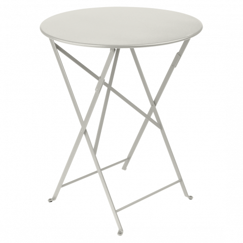 Table ronde pliante BISTRO de Fermob, D.60 x H.74 cm, Gris argile