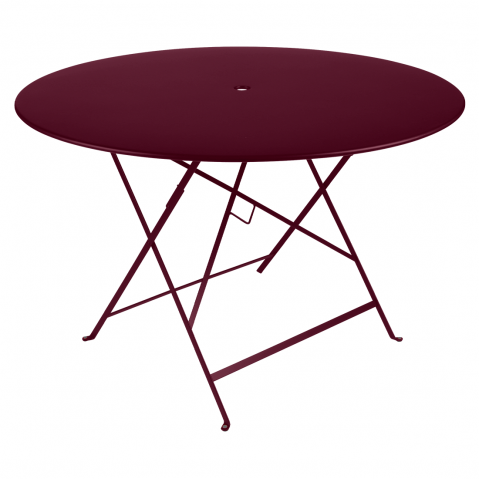 Table ronde pliante BISTRO de Fermob, D.117 x H.74 cm, Cerise noire