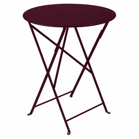 Table ronde pliante BISTRO de Fermob, D.60 x H.74 cm, Cerise noire
