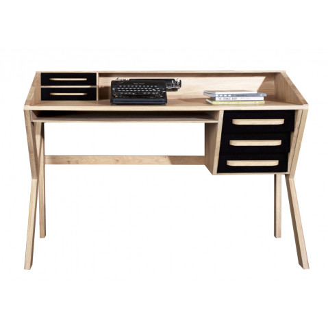 Bureau ORIGAMI d'Ethnicraft, Noir