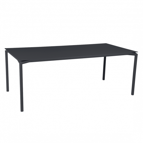 Table CALVI de Fermob, 195 x 95 cm, Carbone 