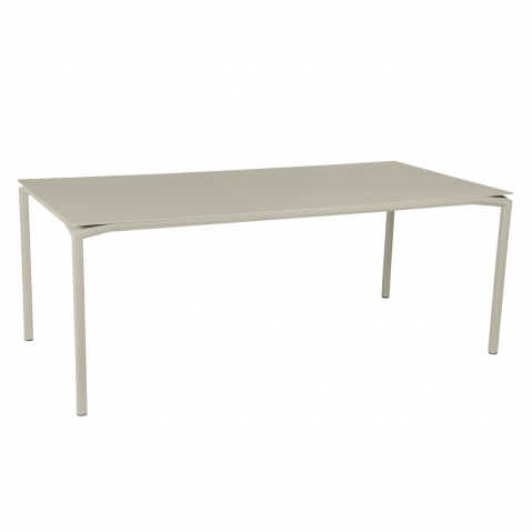 Table CALVI de Fermob, 195 x 95 cm, Gris argile