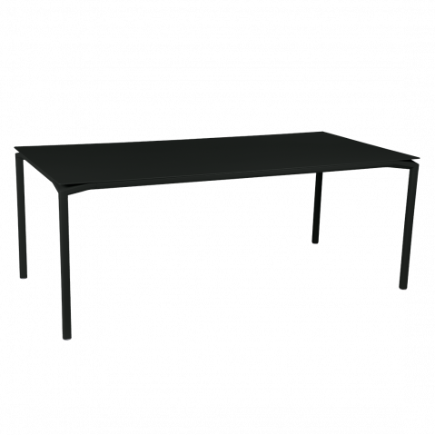Table CALVI de Fermob, 195 x 95 cm, Réglisse