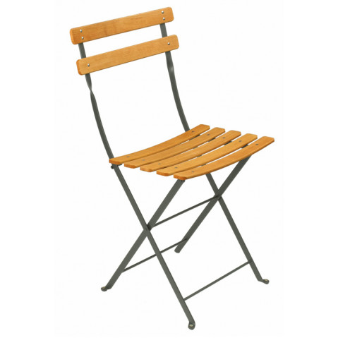 Chaise BISTRO NATUREL bois de Fermob, gris orage