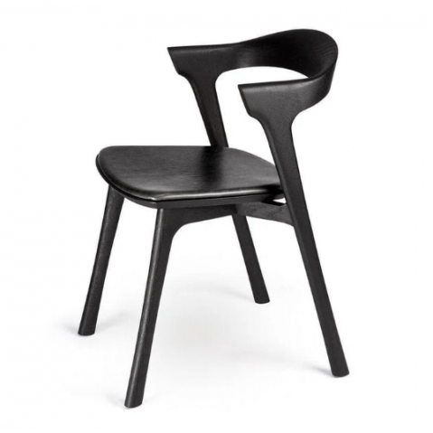 Chaise BOK en chêne, Noir brossé