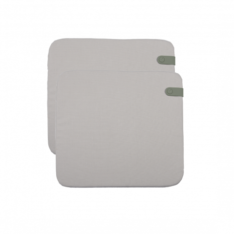 Duo de galettes d'assise COLOR MIX de Fermob, 41 x 45 cm, Ficelle