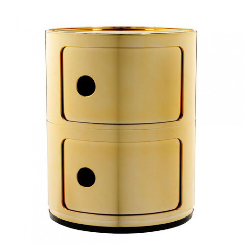 Rangement COMPONIBILI MÉTALLISÉ 2 éléments, 3 couleurs de Kartell