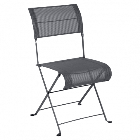Chaise pliante DUNE PREMIUM de Fermob, Carbone Stéréo
