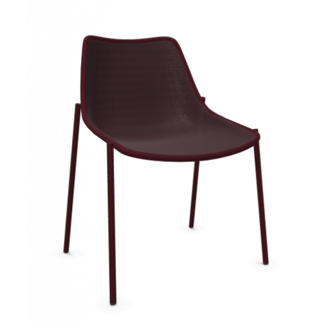 Chaise ROUND de Emu, Rouge Intense