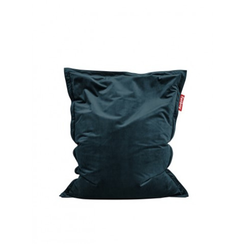 Pouf THE ORIGINAL SLIM VELVET RECYCLED de Fatboy, Bleu pétrole