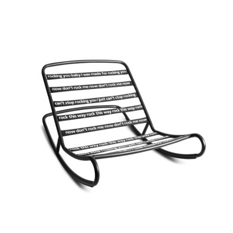 Rocking Chair Rock'n Roll de Fatboy, Structure seule, Noir