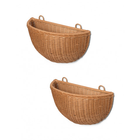 Pochettes murales de Ferm Living, Rotin naturel, Set de 2