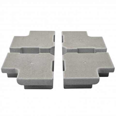 Kit de poids pour le socle M4 de Glatz, 180kg, 4 pièces, béton