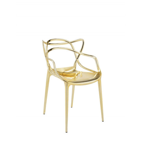 Chaise MASTERS métallisée de Kartell, Or