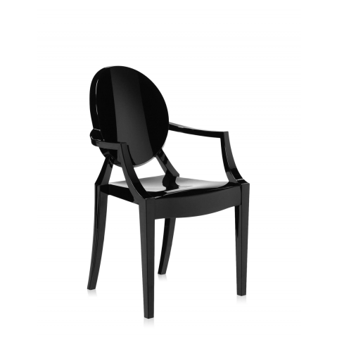 Fauteuil LOUIS GHOST de Kartell, Noir brillant