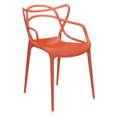 Chaise MASTERS de Kartell, Rouge orangé