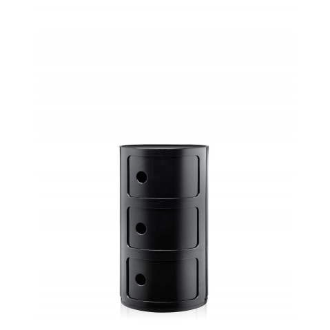 Meuble de rangement COMPONIBILI, 3 compartiments, Noir