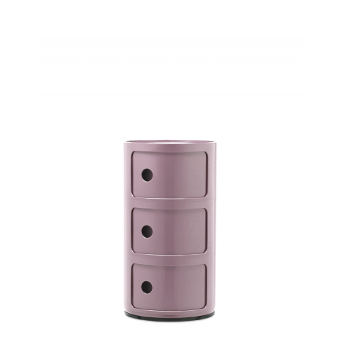 Meuble de rangement COMPONIBILI, 3 compartiments, Mauve