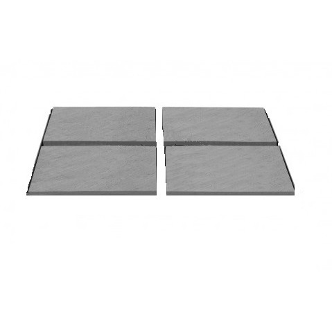 Kit de dalles pour socle M4, 8 pièces, 115 kg, 4 unités en béton, 4 unités en aspect granit