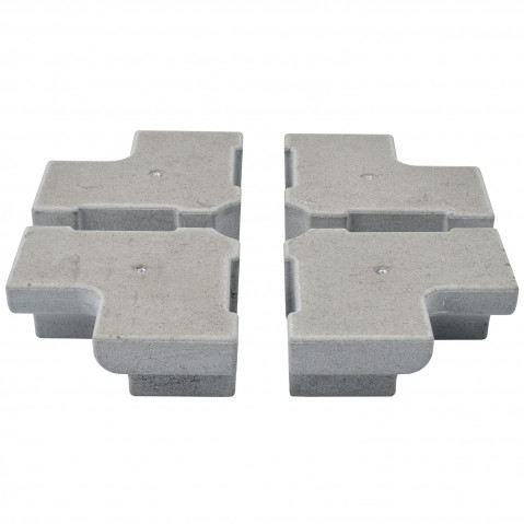 Kit de poids pour socle M4 de Glatz, 120kg, 4 pièces en béton