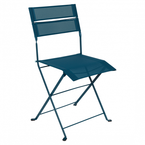Chaise pliante LATITUDE MONOCHROME de Fermob, Bleu Acapulco Stéréo
