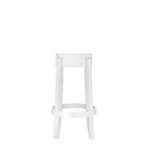 Tabouret H.65 CHARLES GHOST de Kartell, Blanc