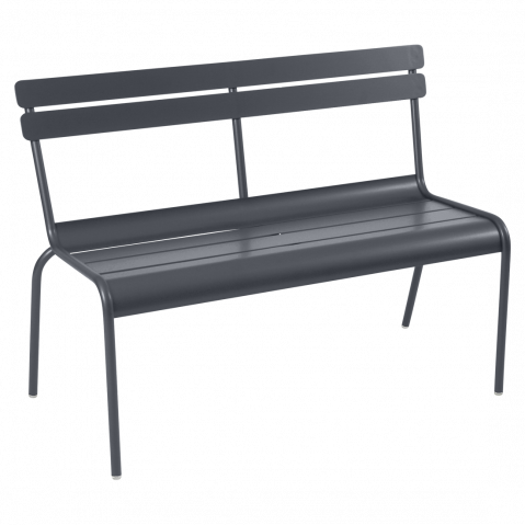 Banc avec dossier LUXEMBOURG de Fermob, Carbone 