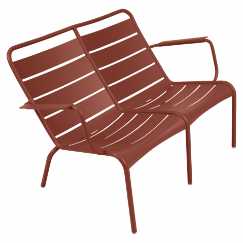 Lounger Duo LUXEMBOURG de Fermob, ocre rouge