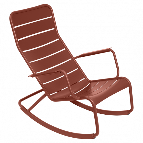 Rocking chair LUXEMBOURG de Fermob, ocre rouge