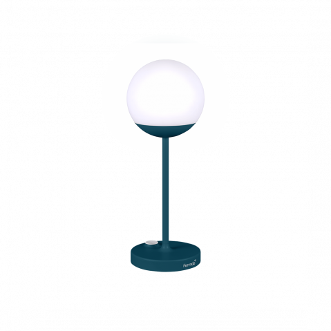 Lampe MOOON! de Fermob, H.41 cm, Bleu acapulco