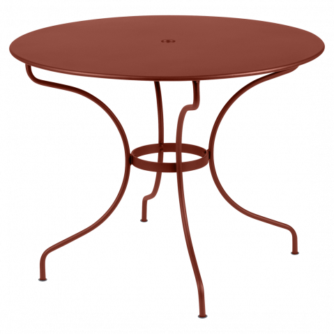 Table ronde OPÉRA + de Fermob, D. 96, Ocre rouge