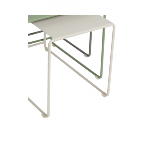 Table basse 30 x 50,5 cm seule pour ensemble OULALA de Fermob, Gris argile