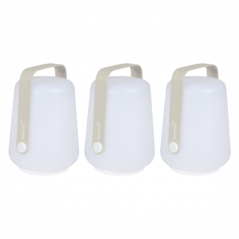 Lot de 3 lampes H.12 CM BALAD de Fermob, Gris argile
